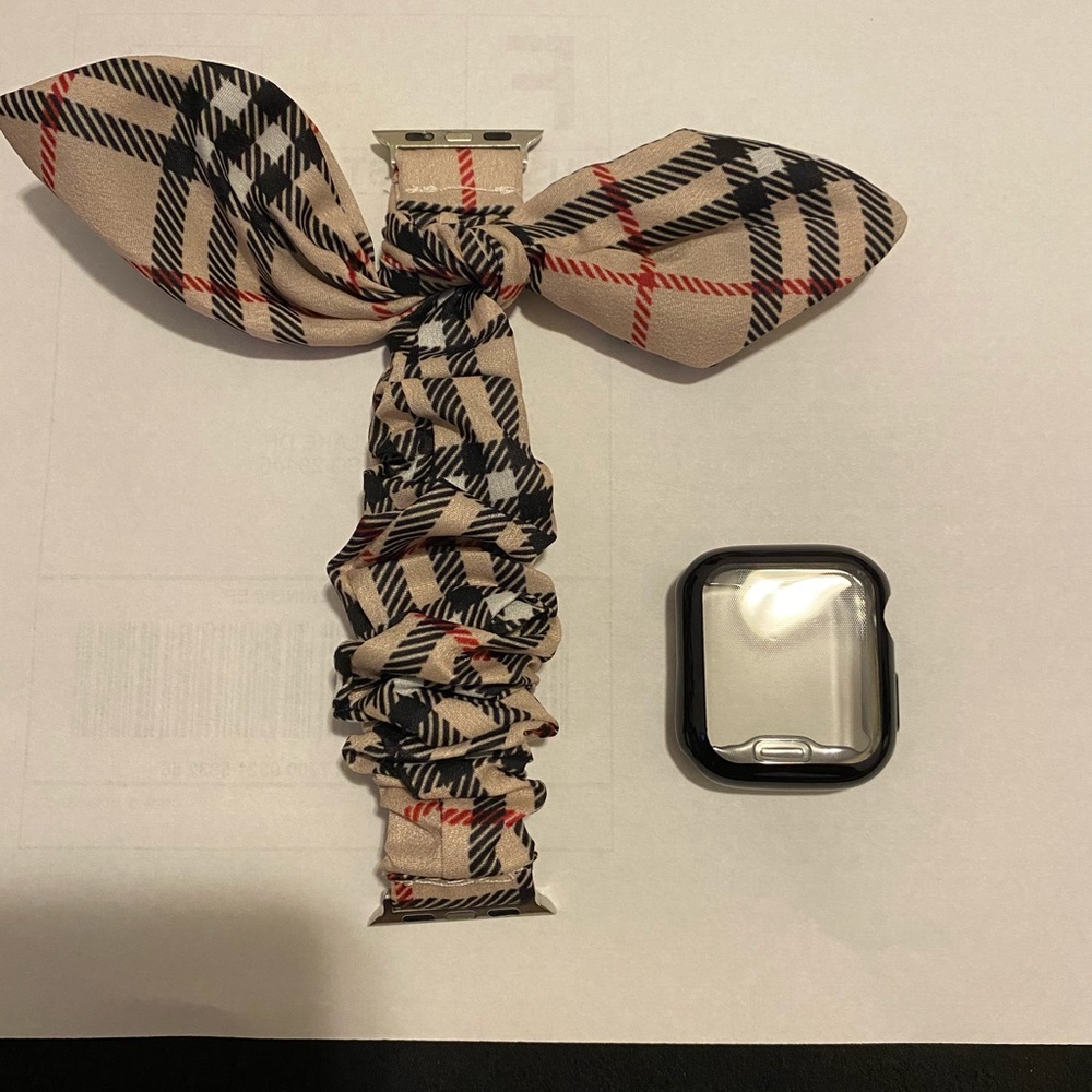 Luxury scrunchy Apple Watch band set